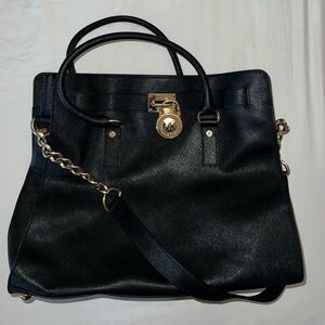 Michael Kors Black Jacquard Logo Tote
